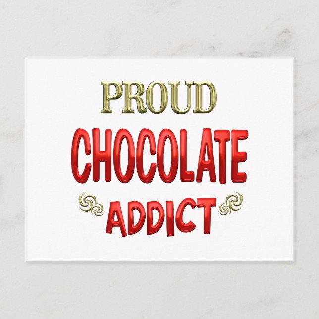 Chocolate Addict Postcard (Front)