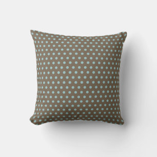 Chocolate and Blue Dots and Stripes MOJO Pillow
