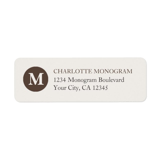 Chocolate and Cream Monogram (Front)