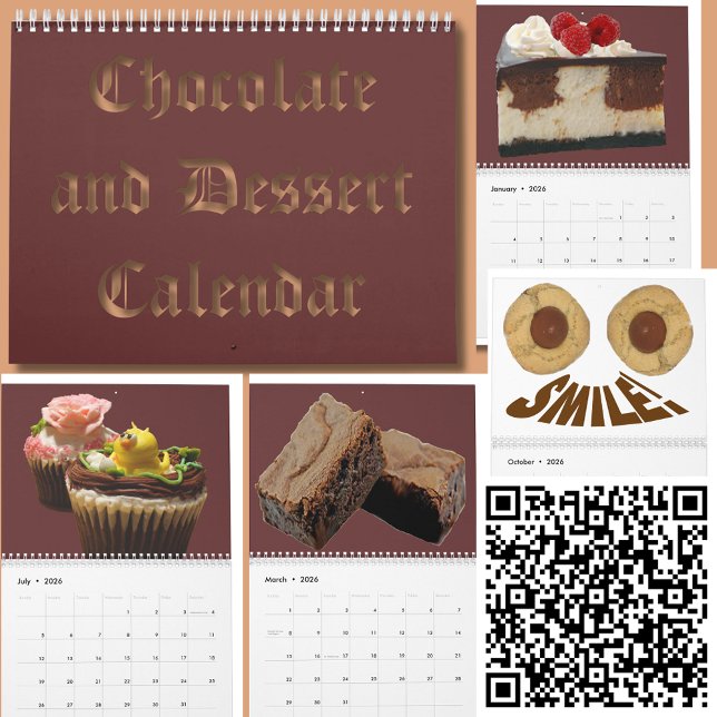Chocolate and Dessert Calendar 20XX (Chocolate Lovers & Dessert Sweet Treats Photos Calendar)
