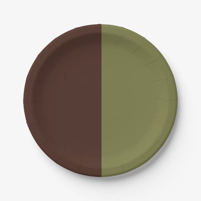 Chocolate And Olive  Paper Plate (Front)