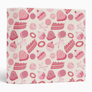 Chocolate and pastries pattern 2 binder
