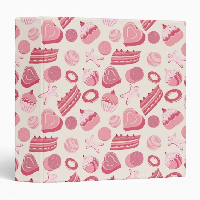 Chocolate and pastries pattern 2 binder (Front/Spine)