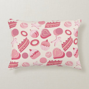 Chocolate and pastries pattern 2 decorative pillow