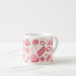Chocolate and pastries pattern 2 espresso cup