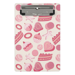 Chocolate and pastries pattern 2 mini clipboard