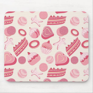 Chocolate and pastries pattern 2 mouse pad
