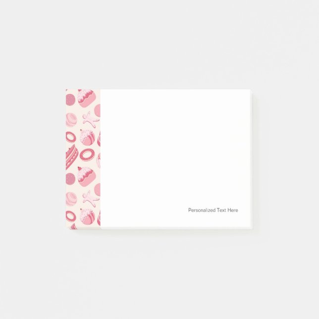 Chocolate and pastries pattern 2 post-it notes (Front)