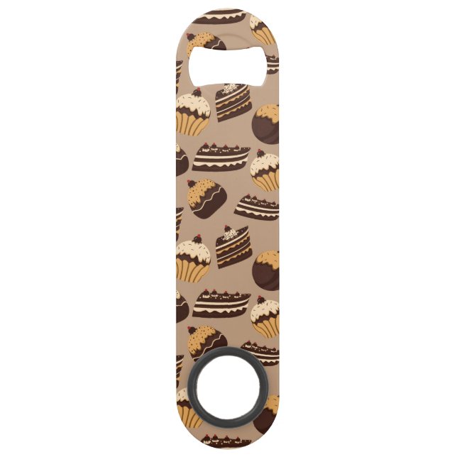 Chocolate and pastries pattern 3 bar key (Front)