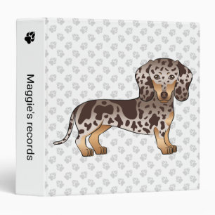 Chocolate And Tan Dapple Short Hair Dachshund Dog Binder