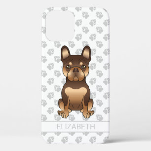 Chocolate And Tan French Bulldog Cute Dog & Name iPhone 12 Case