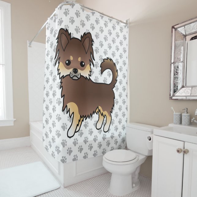 Chocolate And Tan Long Coat Chihuahua Dog & Paws (In Situ)