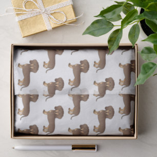 Chocolate And Tan Short Hair Dachshund Pattern Tissue Paper