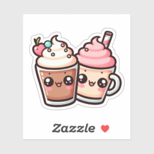Chocolate and Vanilla Milkshakes Vinyl Stickers