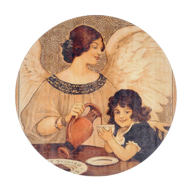 Chocolate Angel French Antique Cutting Board (Front)