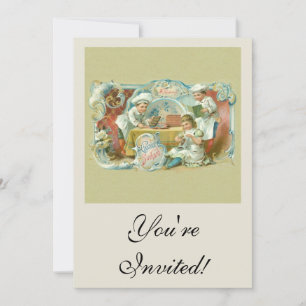 Chocolate Bakers Antique Invitation