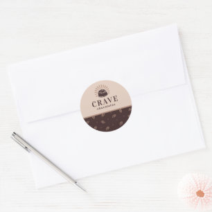 Chocolate, Bakery, Sweets Shop Customizable Classic Round Sticker
