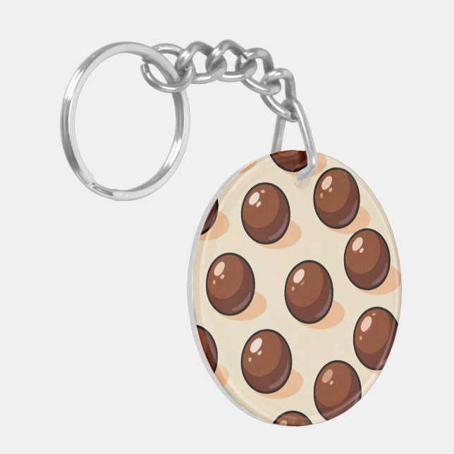Chocolate Ball Candy Keychain (Front Left)