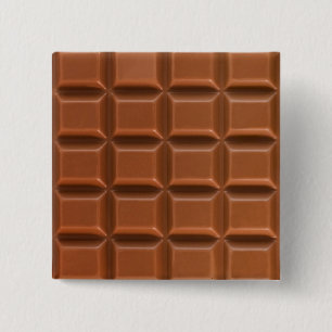 Chocolate bar background badge 2 inch square button