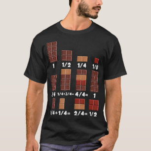 Chocolate Bar Sweet Dark Ingredients Pastry T-Shirt
