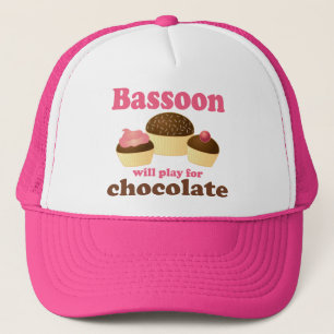Chocolate Bassoon Music Gift Trucker Hat