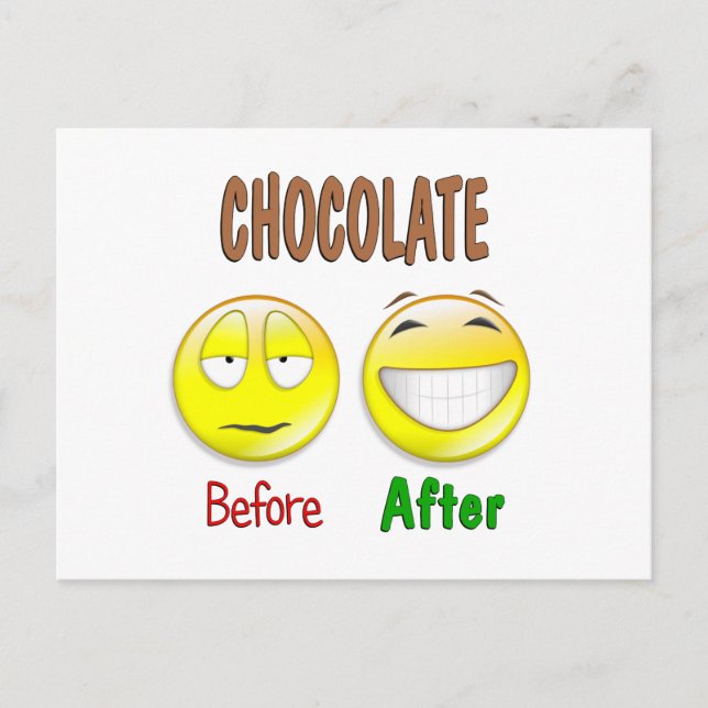 Chocolate Before After Postcard (Front)