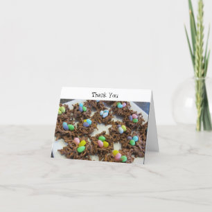 Chocolate Bird Nests Thank You Card