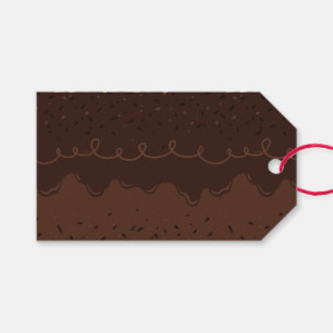 Chocolate Birthday Cake Frosting Gift Tags