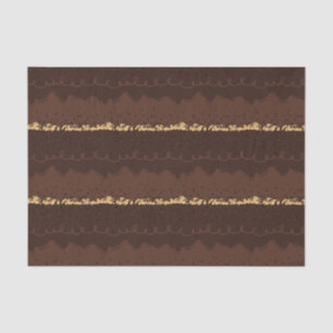Chocolate Birthday Cake Frosting Tissue Paper