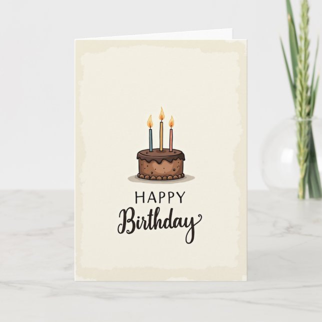 Chocolate Birthday Card (Front)