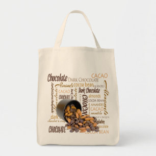 Chocolate Bits and Almonds Close Up Photograph Tote Bag