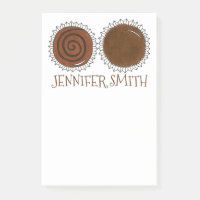 Chocolate Bon Bon Candy Chocoholic Post Its