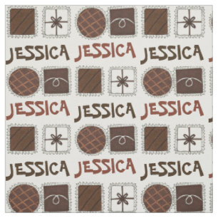 Chocolate Bonbon Candy Personalized Foodie Sweets Fabric