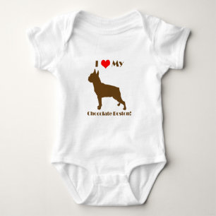 Chocolate Boston Terrier - Infant Creeper