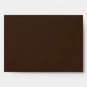 Chocolate Brown and Red 5x7 Wedding Envelope