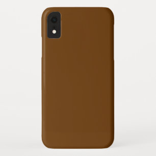 Chocolate Brown Background Colour You Can Customiz iPhone XR Case