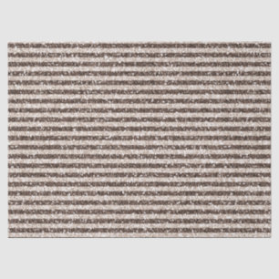 Chocolate Brown Blush Glitter Sparkle Stripes     Tissue Paper