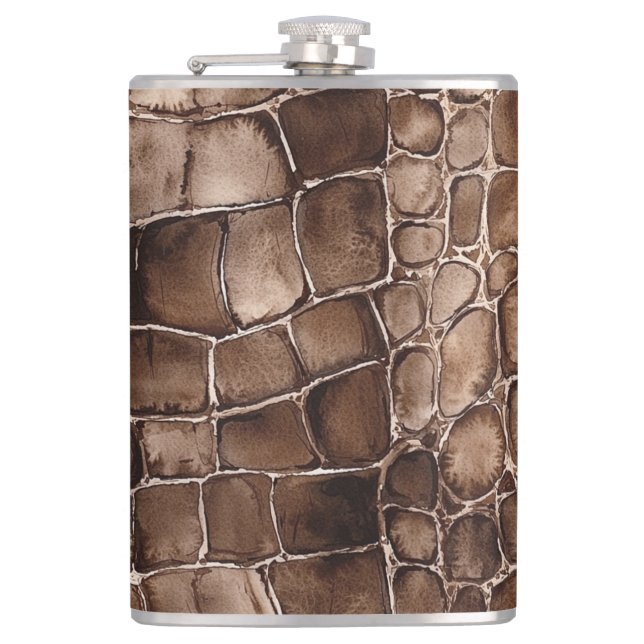 Chocolate Brown Candy   Hip Flask (Front)