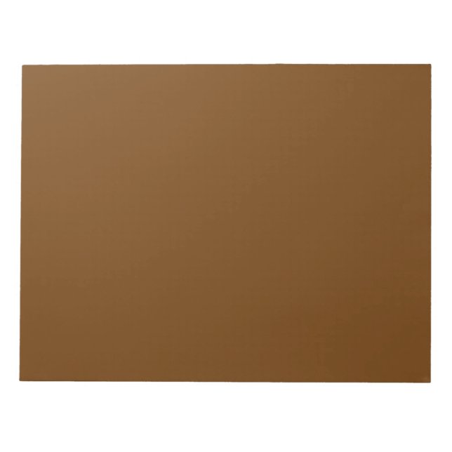 Chocolate Brown Decor Accent Colour to Customize Notepad (Front)