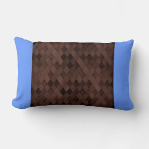 Chocolate Brown Diamonds Lumbar Pillow