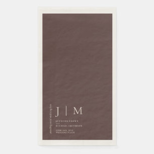 Chocolate Brown Formal Event Wedding Napkin