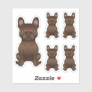 Chocolate Brown French Bulldog Dog Drawings