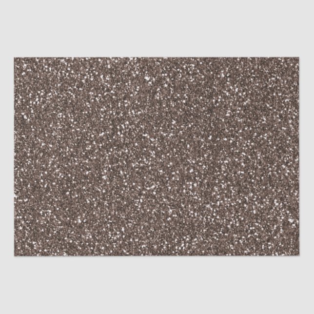 Chocolate Brown Glitter Tissue Paper (Front)