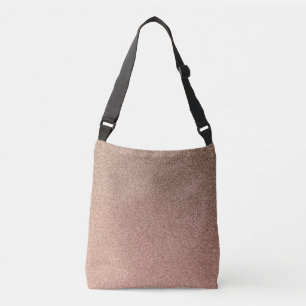 Chocolate Brown Gradient Glitters Cross-Body Bag