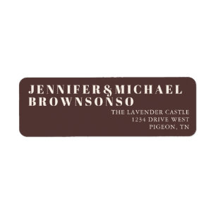 Chocolate Brown Ivory Minimalistic Wedding