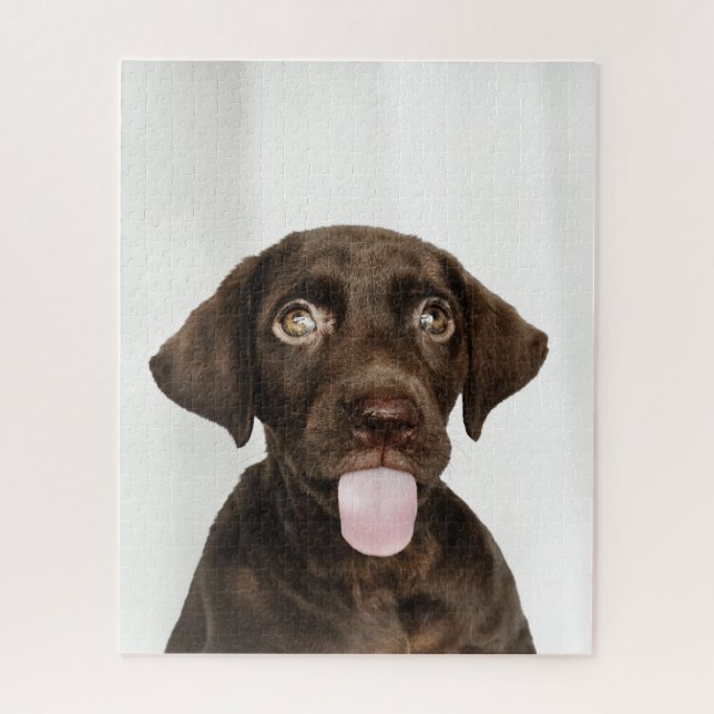 Chocolate Brown Lab Puppy Jigsaw Puzzle (Vertical)