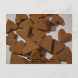Chocolate Brown love hearts Postcard