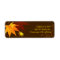 Chocolate Brown Maple Leaf Wedding Return Address