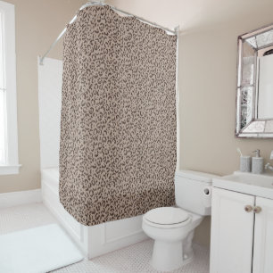 Chocolate Brown Mocha Cream Leopard Print Glitter 