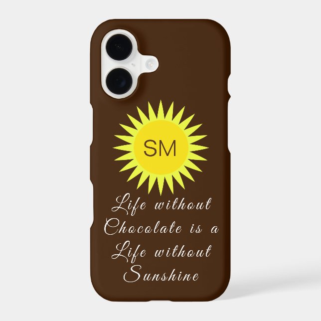 Chocolate Brown Monogram Life without Sunshine (Back)